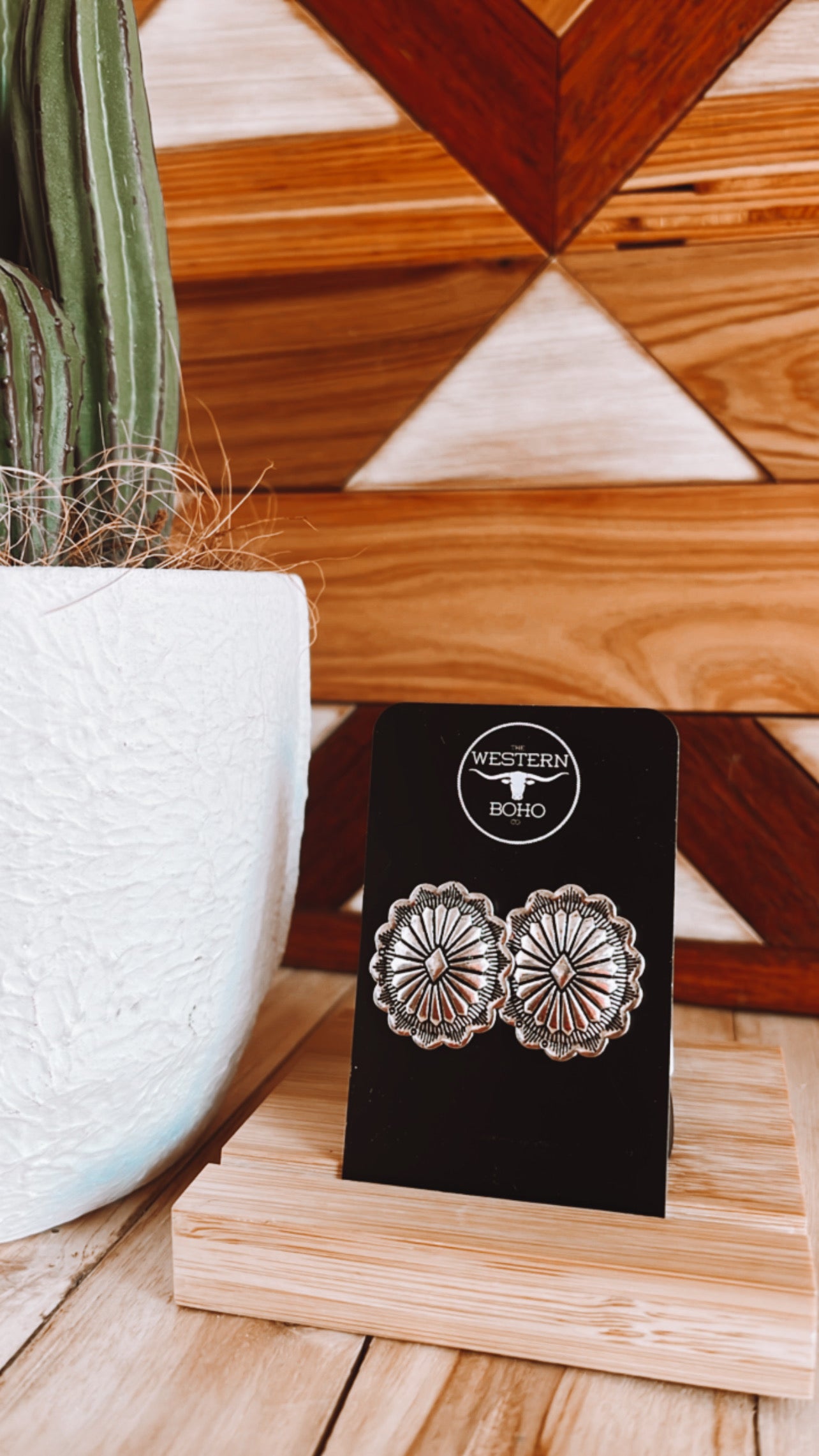 Concho stud store earrings