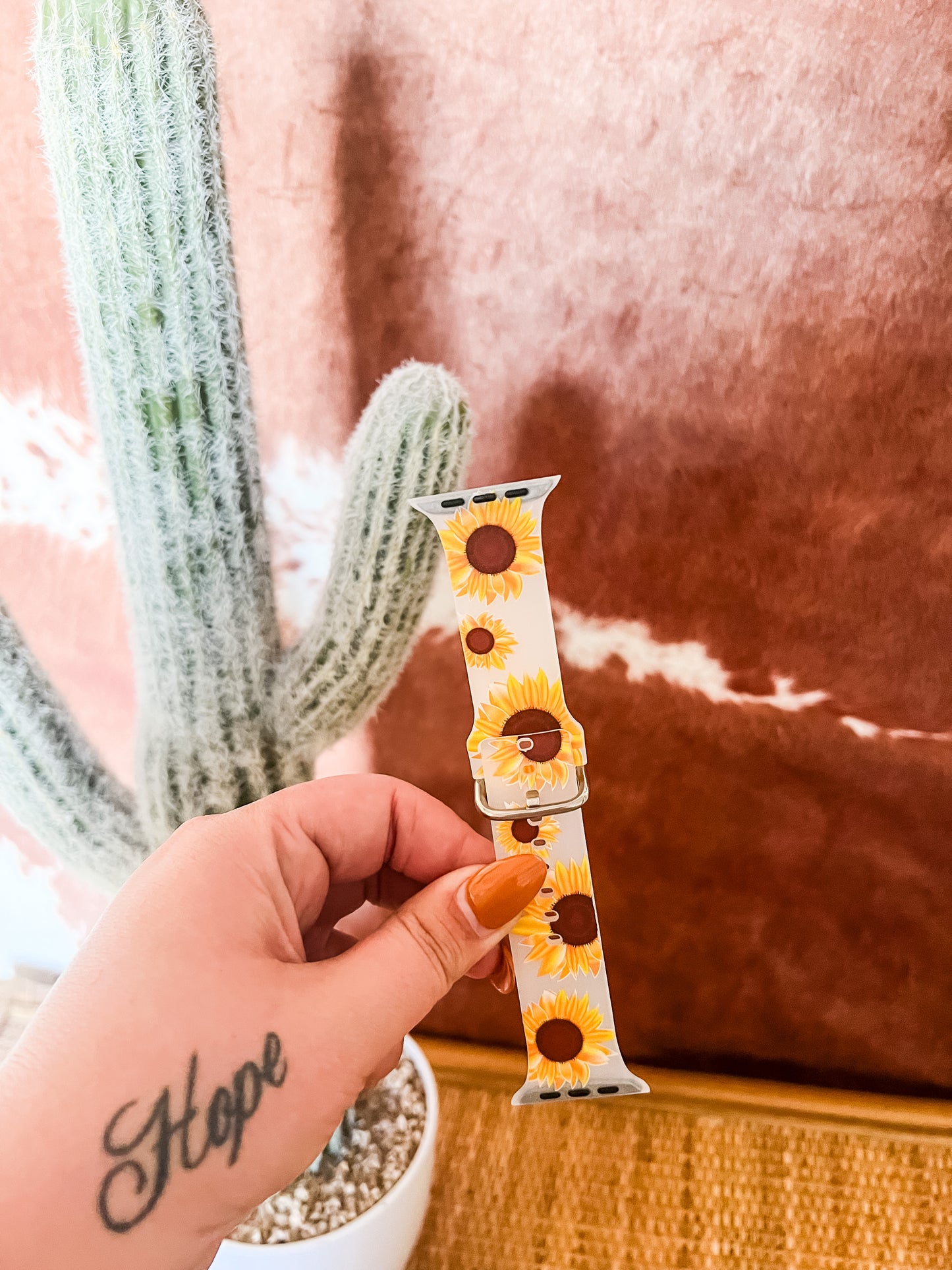 Sunflower Silicone Apple Watch Band - The Western Boho Co