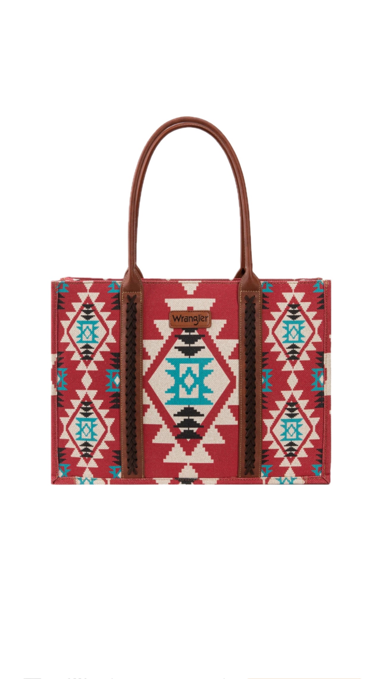 PRE ORDER Red Wrangler Southwestern Large Tote - The Western Boho Co