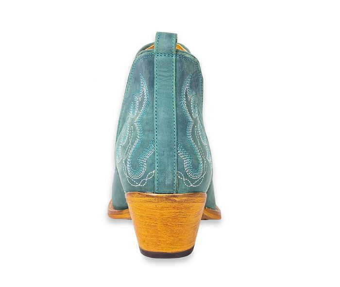 PRE ORDER Turquoise Stitched Western Boots - The Western Boho Co