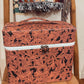 Tooled Leather Print Hard Makeup/Toiletry Bag - The Western Boho Co