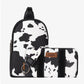 PRE ORDER Wrangler Cow Print Wallet + Sling Bag Pack - The Western Boho Co