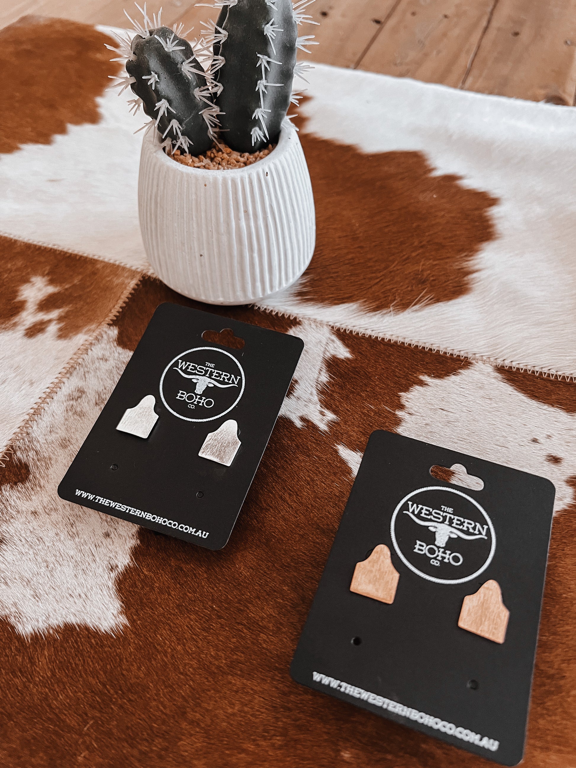 Cattle Tag Studs - The Western Boho Co