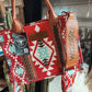 Red Wrangler Southwestern Small Tote/Crossbody - The Western Boho Co