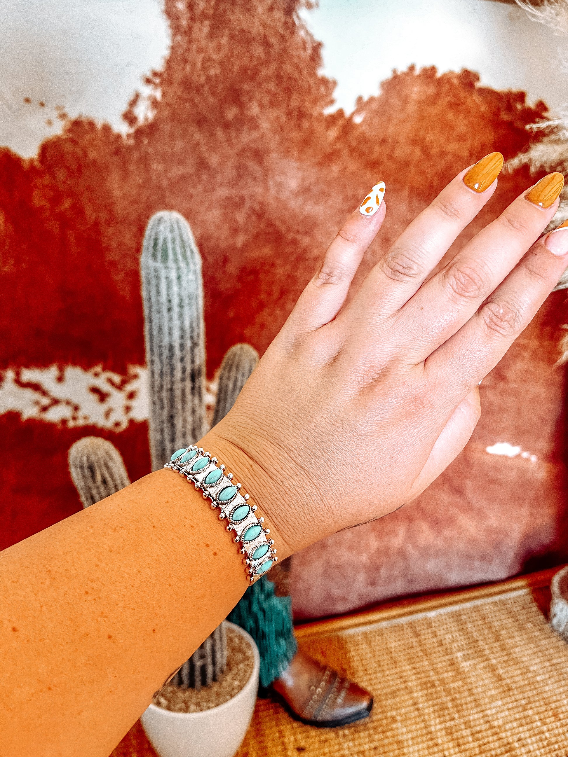 Turquoise Gem Bracelet - The Western Boho Co