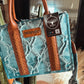 Denim Wrangler Southwestern Small Tote/Crossbody - The Western Boho Co