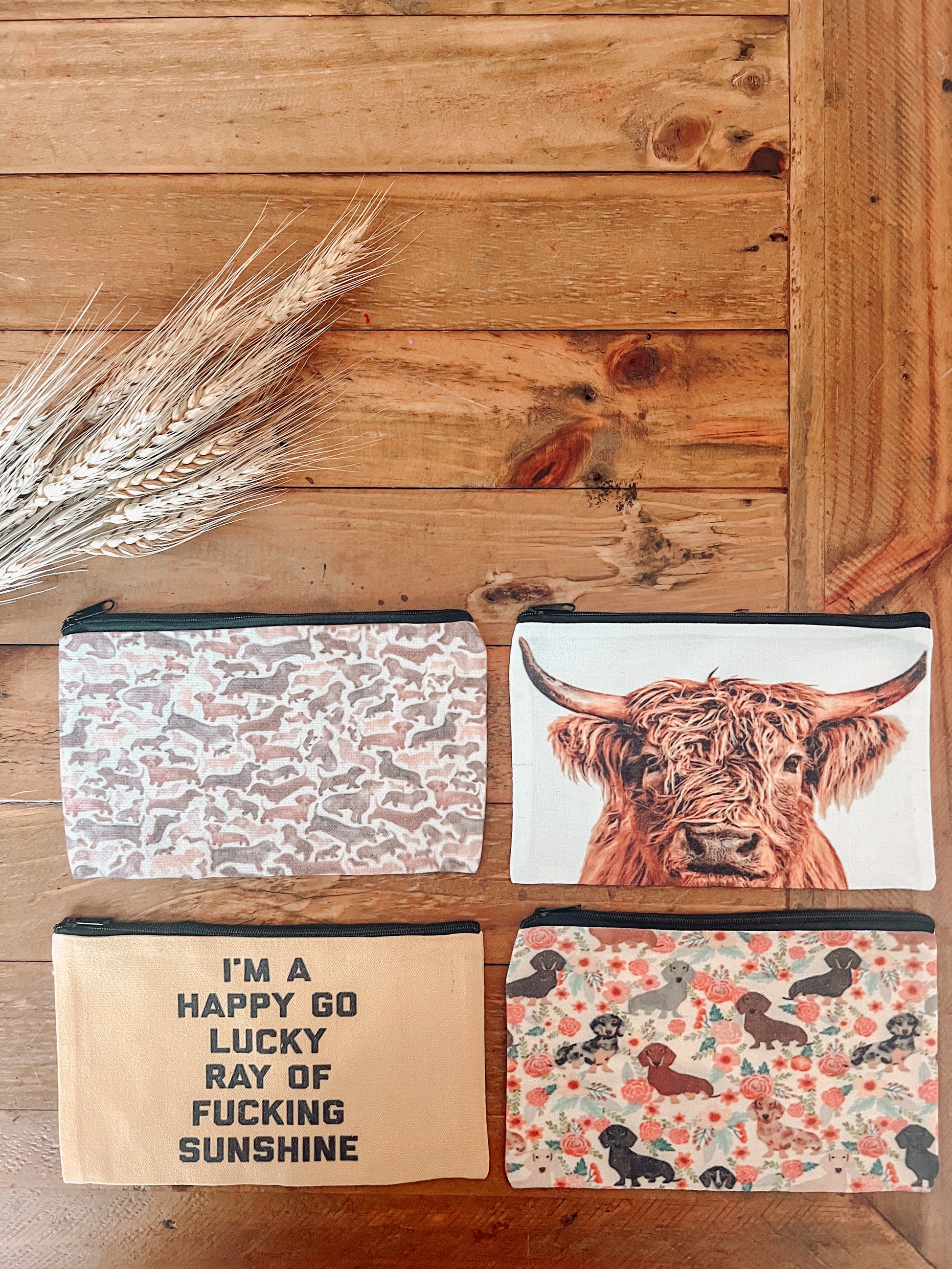 Cotton Zip Bag - The Western Boho Co