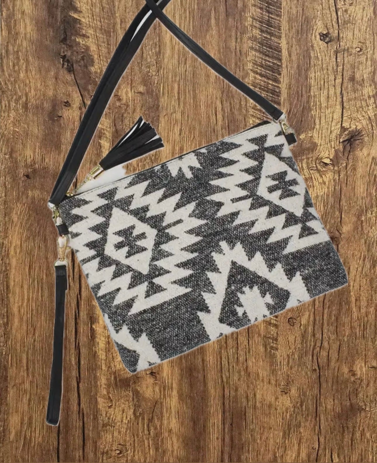 Aztec B+W Tote/Clutch - The Western Boho Co