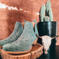 Turquoise Stitched Western Boots - The Western Boho Co