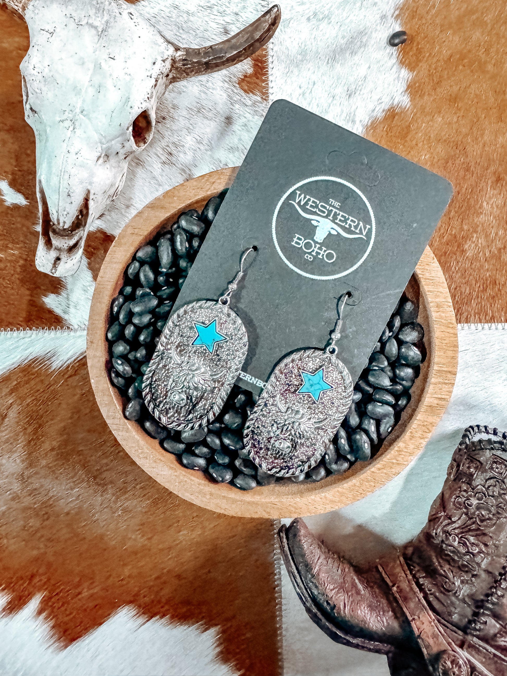 Highland Cow Dangle Earrings - The Western Boho Co