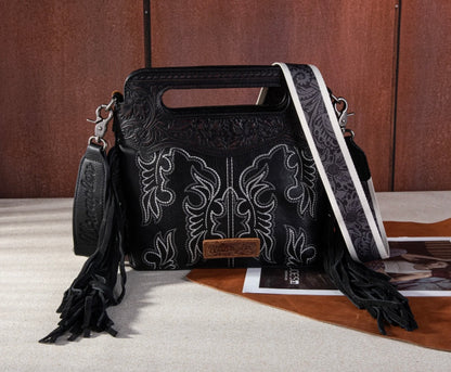 Wrangler Embroidered Tote/Crossbody Bag - The Western Boho Co