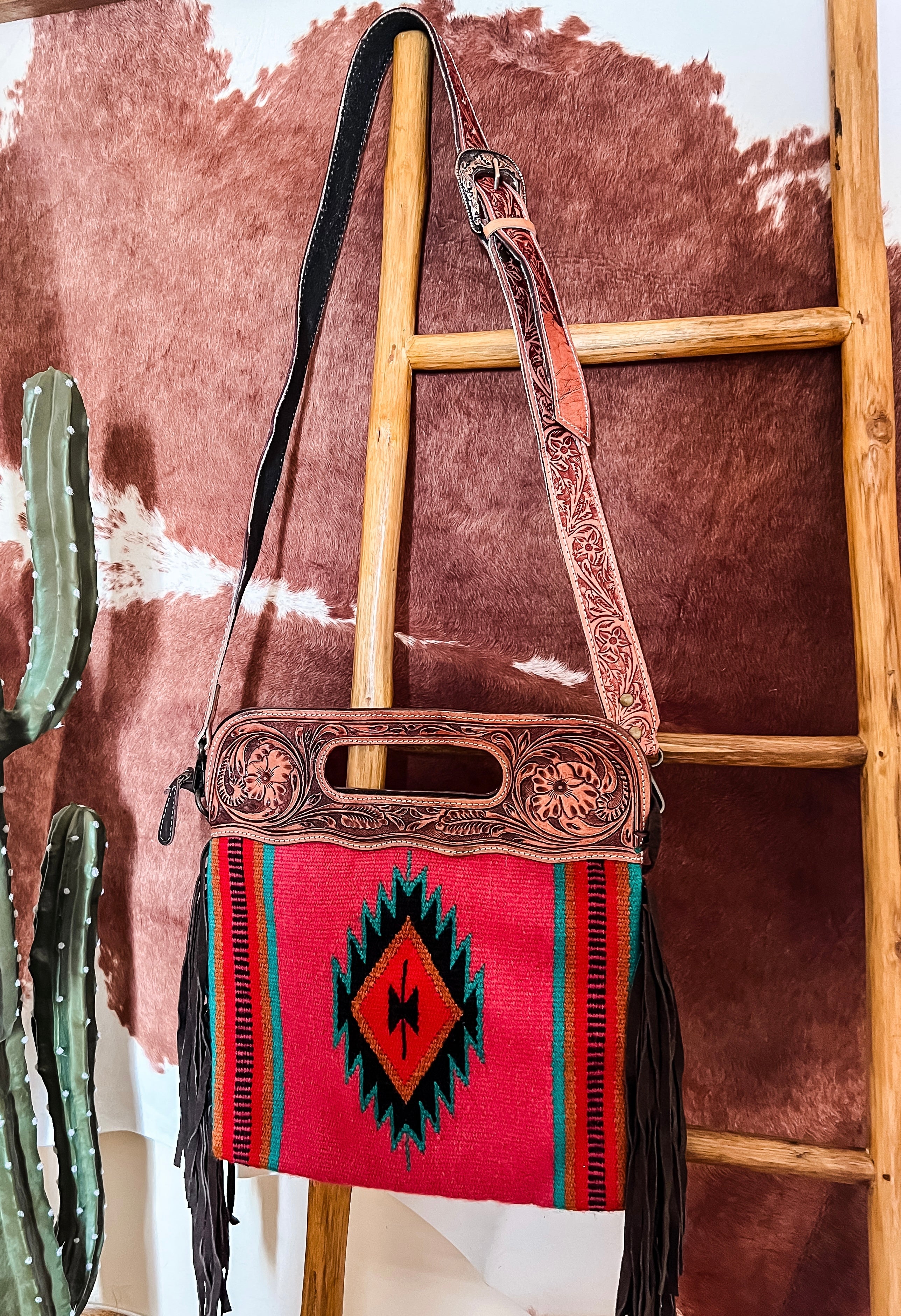 The Maddox Saddle Blanket Purse - Turquoise – Triangle T Boutique