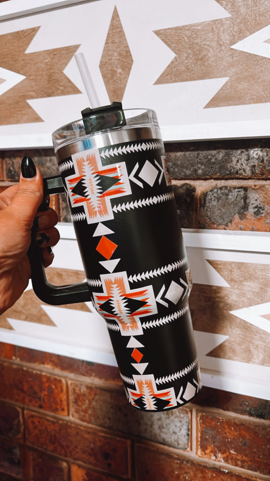 Aztec South Western 40oz Tumbler - The Western Boho Co