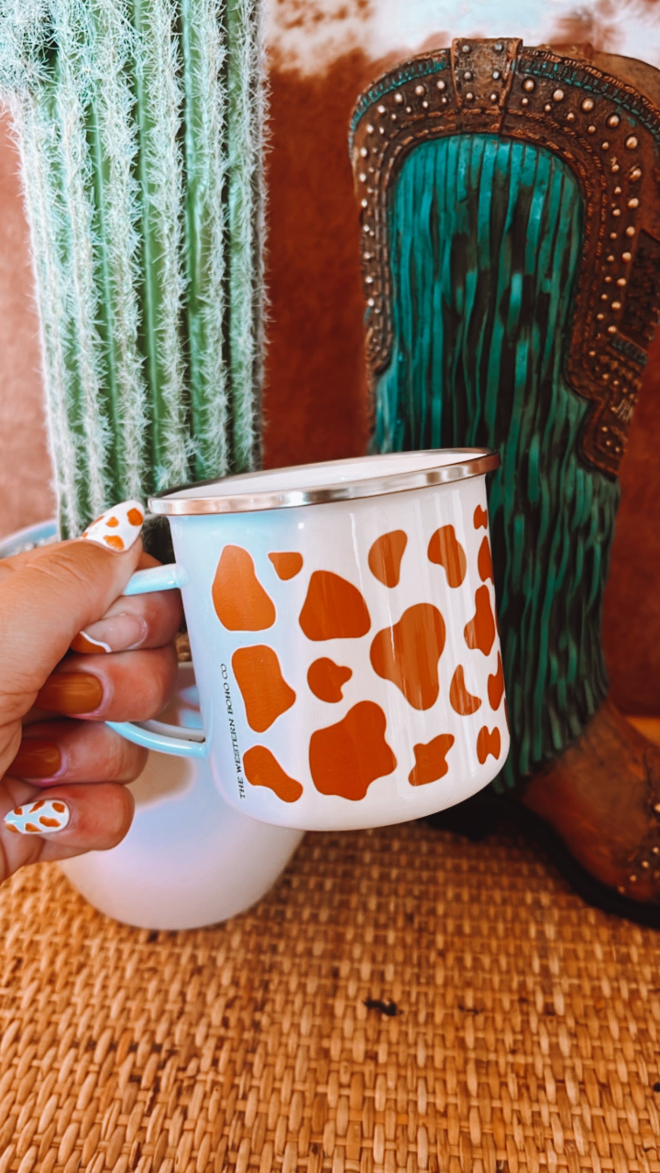 Western Enamel Camping Mug - The Western Boho Co