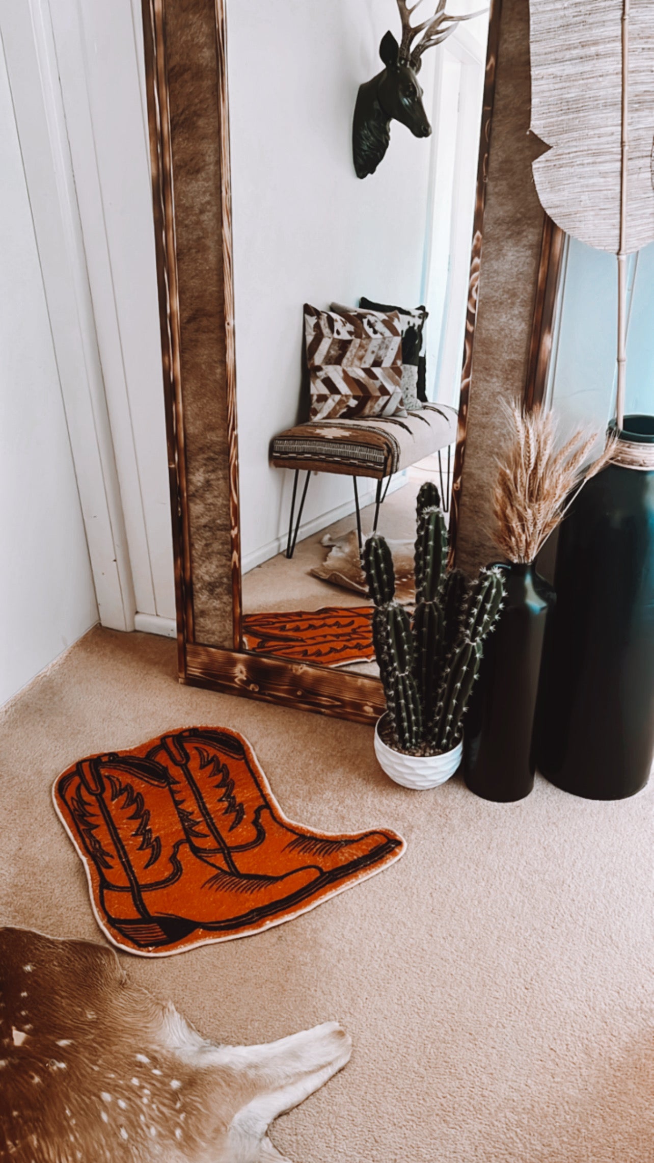 Western Boots Area Rug/Bath Mat - The Western Boho Co