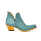 PRE ORDER Turquoise Stitched Western Boots - The Western Boho Co