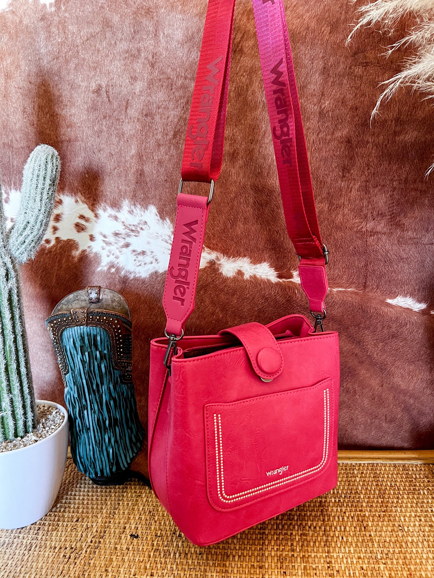 Wrangler Pink Button Bag - The Western Boho Co