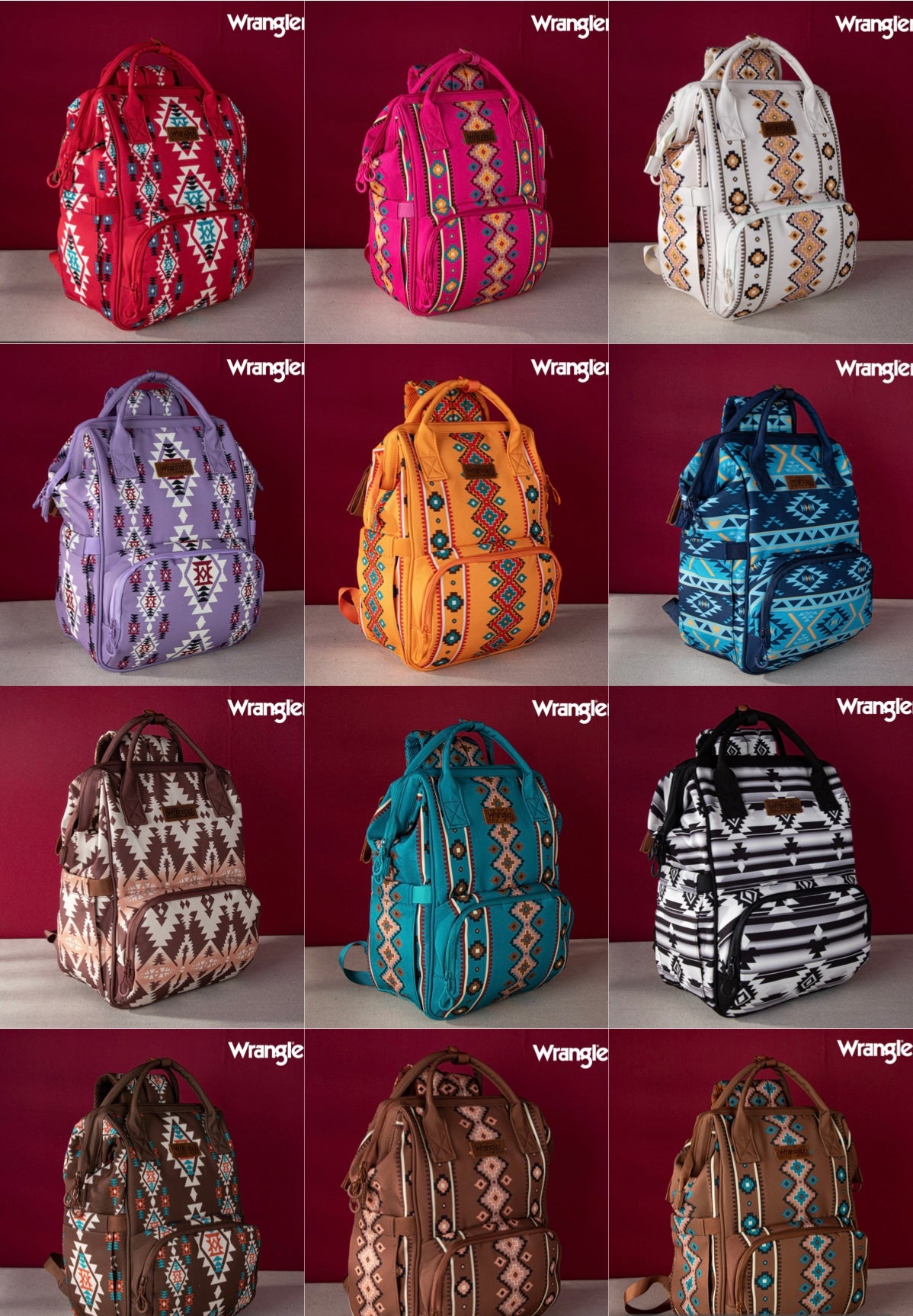 Wrangler Aztec Southwestern Backpack - The Western Boho Co