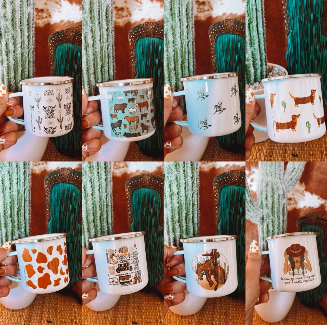 Western Enamel Camping Mug - The Western Boho Co