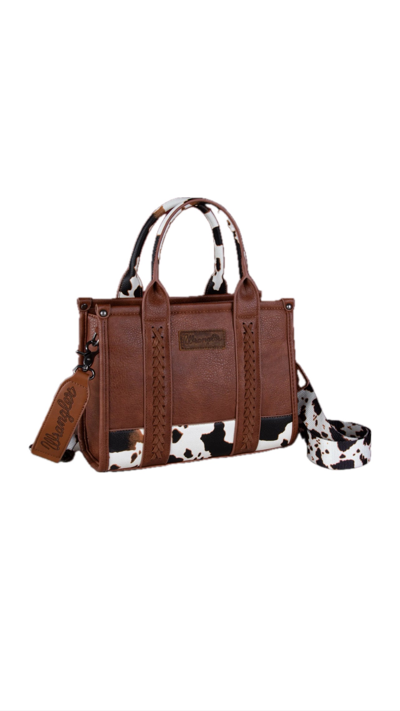 PRE ORDER New Wrangler Cow Print Tote Crossbody! - The Western Boho Co