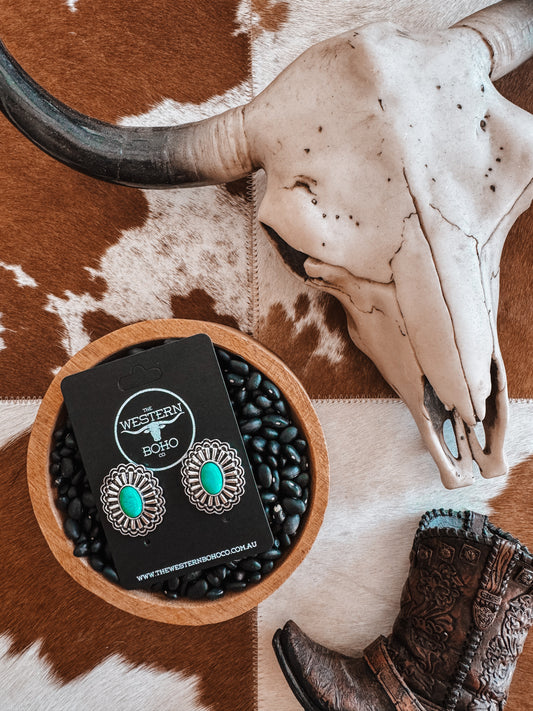 Concho Stud Earrings - The Western Boho Co