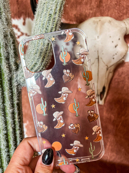 Boot, Cowboy Hat + Cactus Iphone Case - The Western Boho Co