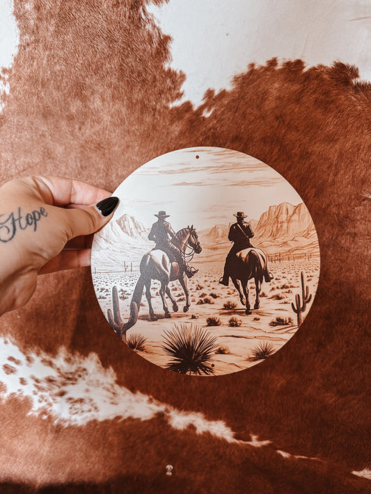 Cowboys + Desert Mountains Western Sign - The Western Boho Co