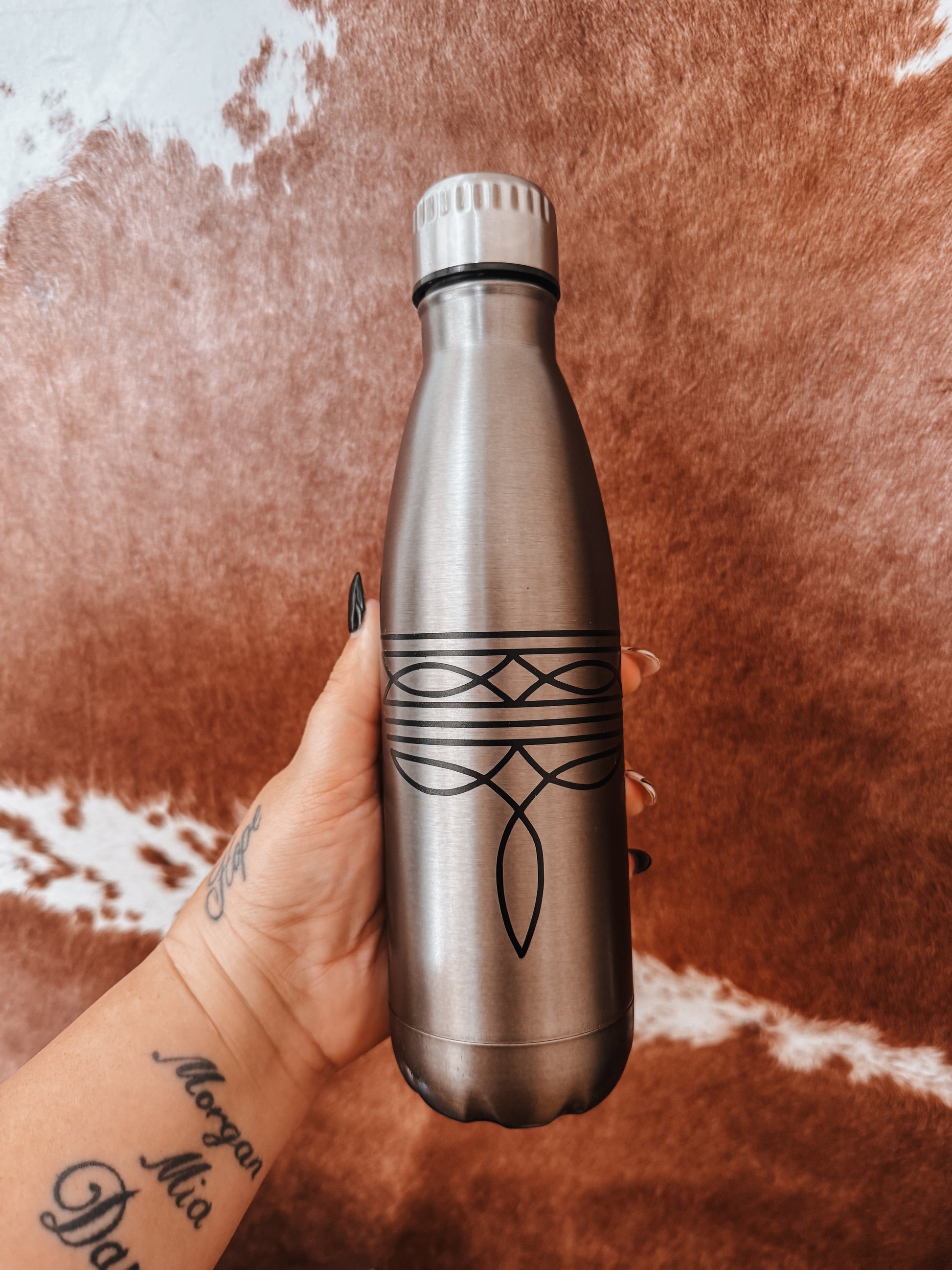 Boot Stitch Stainless Steel Drink Bottle - The Western Boho Co