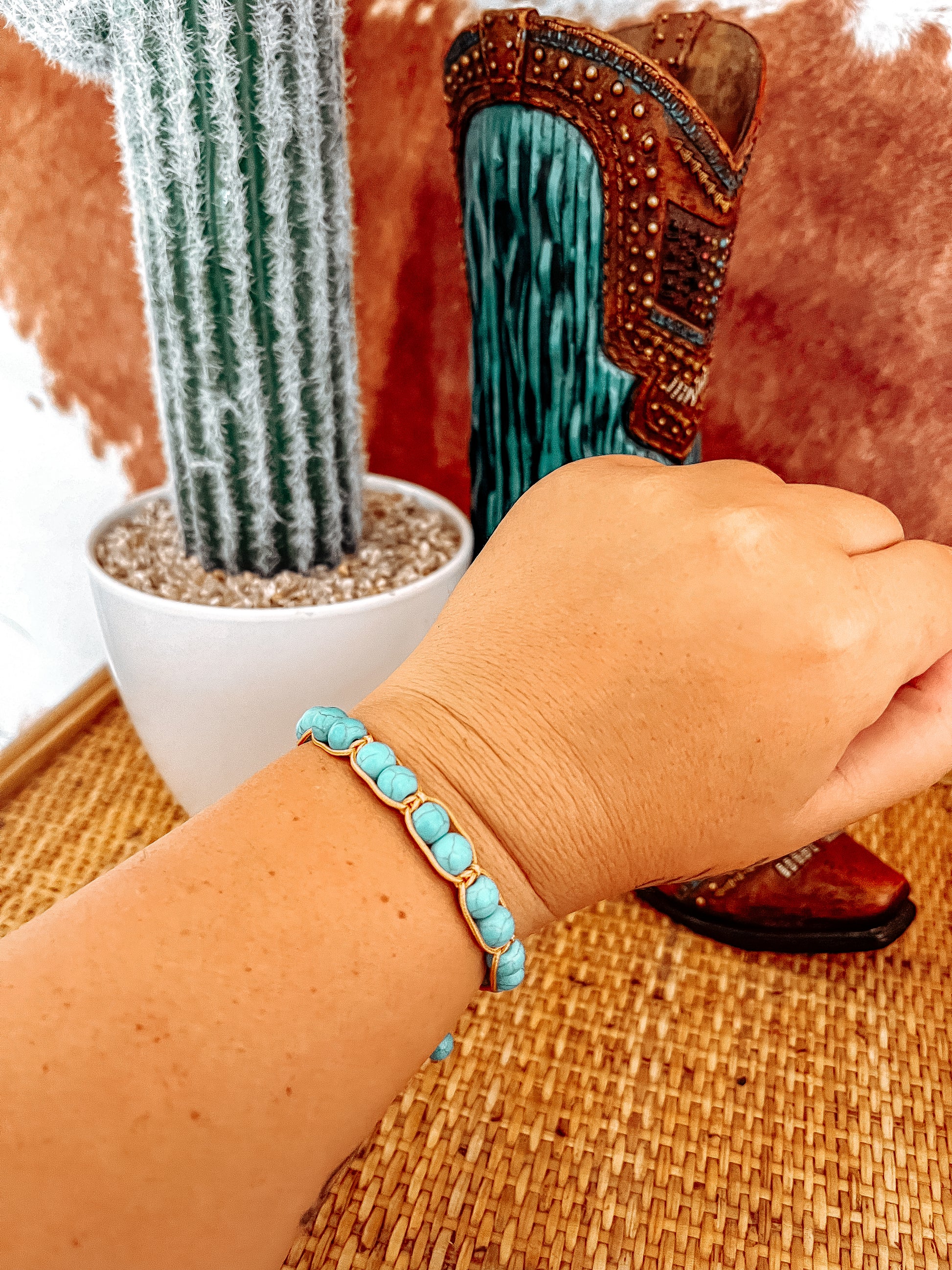 Turquoise Beaded Bracelet - The Western Boho Co