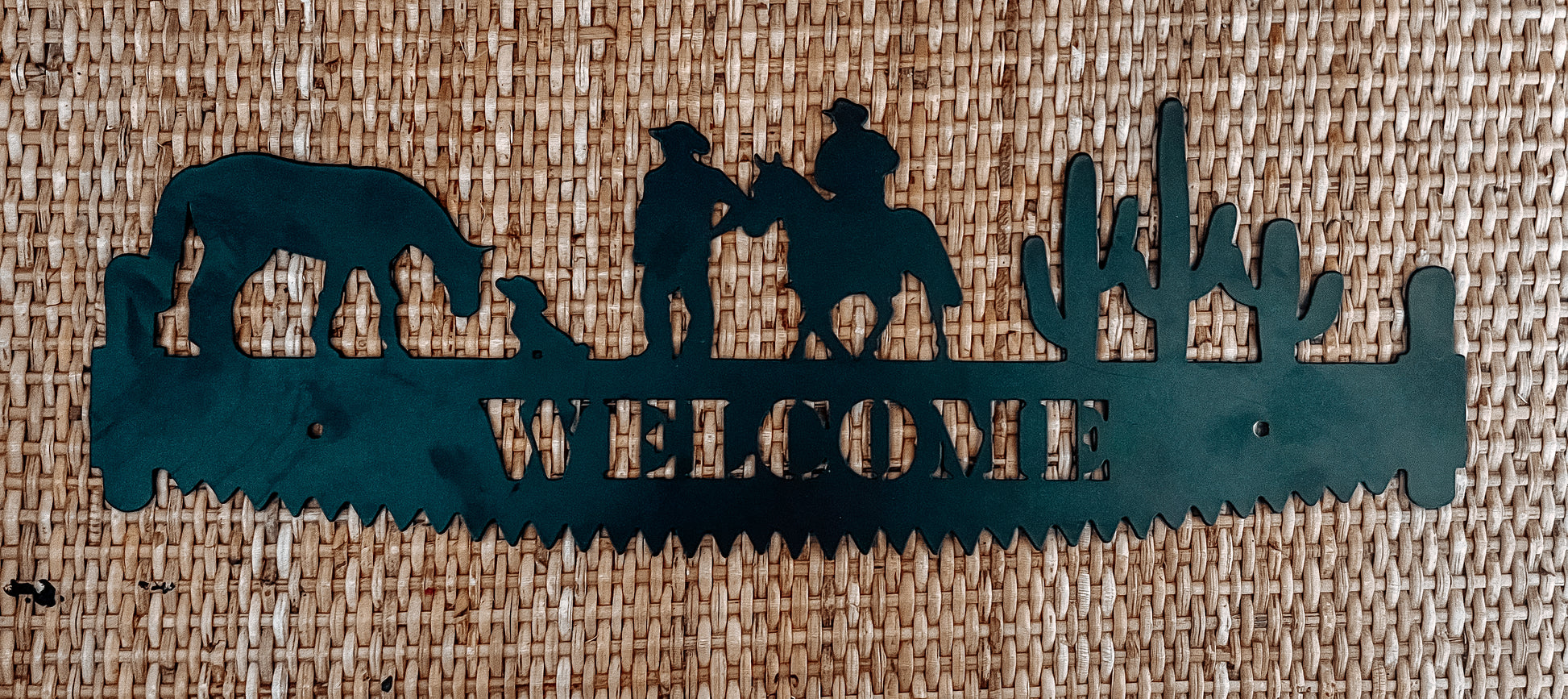 Western Steel Welcome Sign - The Western Boho Co