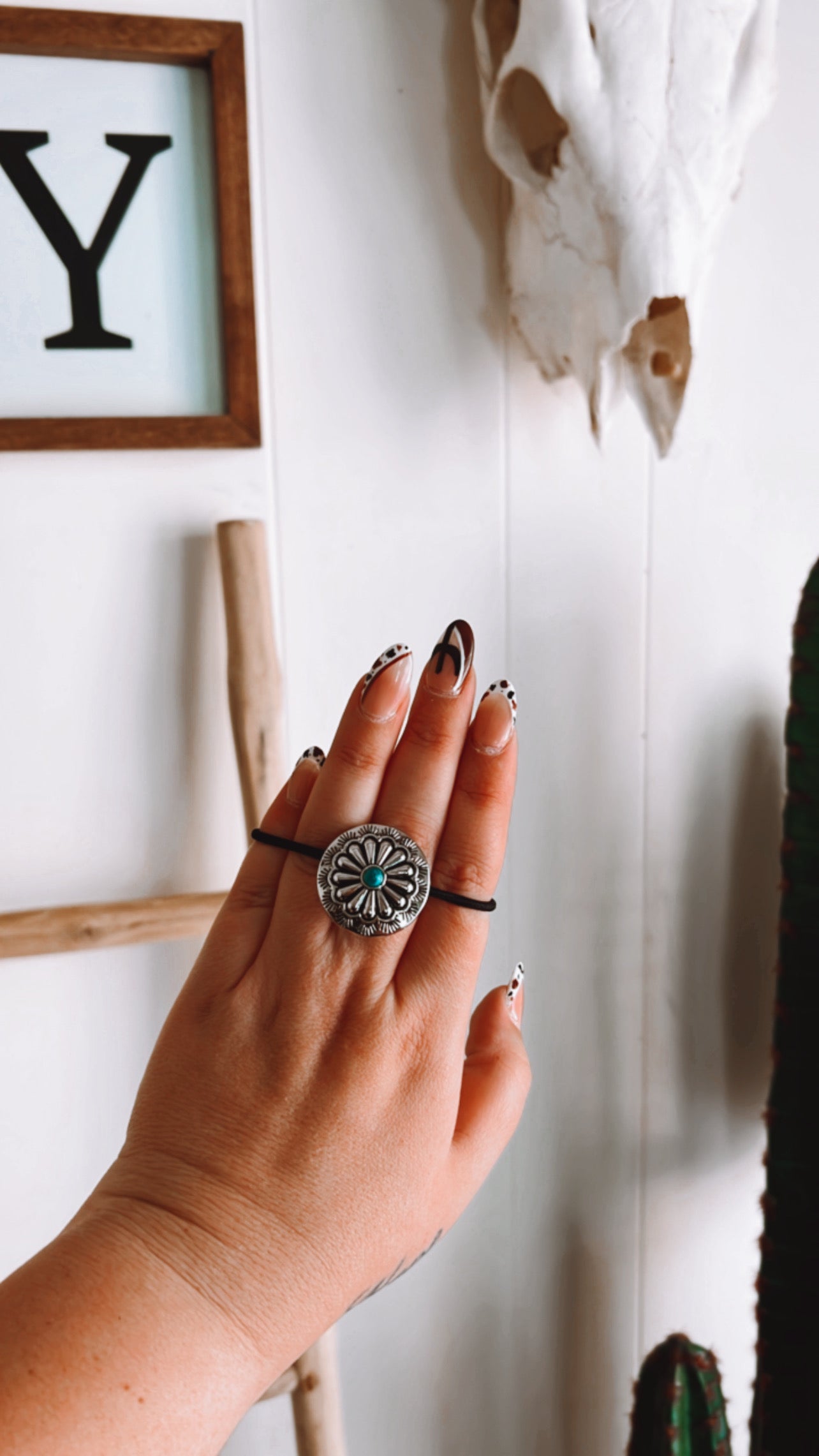 Turquoise Concho Hair Tie - The Western Boho Co