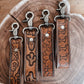 Daschund Tooled Leather Keyring - The Western Boho Co