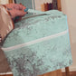 Turquoise Print Hard Makeup/Toiletry Bag