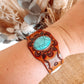 Leather & Turquoise Cuff - That Rattan Shop