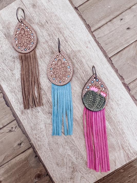 Tooled Tassel Keyring - That Rattan Shop