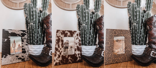 Cowhide Photo Frame - The Western Boho Co