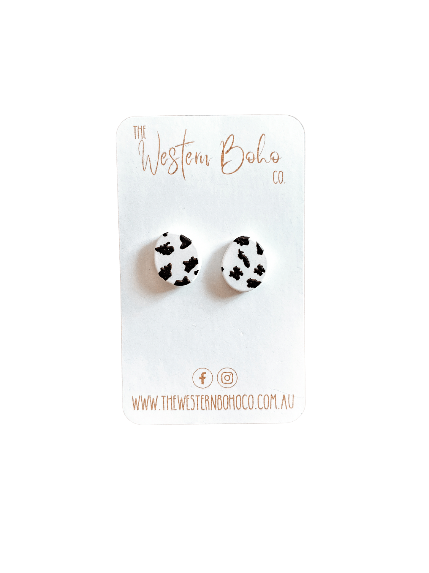 Cow Print Studs - That Rattan Shop