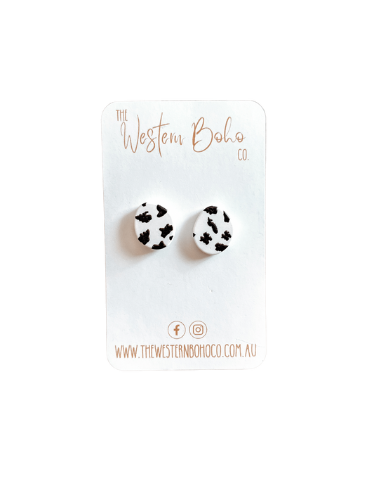 Cow Print Studs - That Rattan Shop