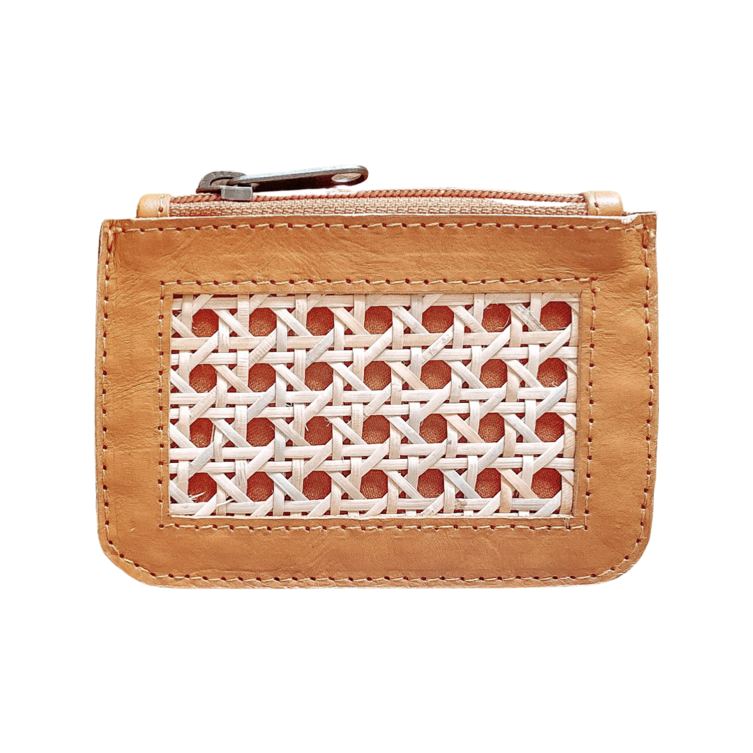 Rose Rattan Coin Purse - That Rattan Pop