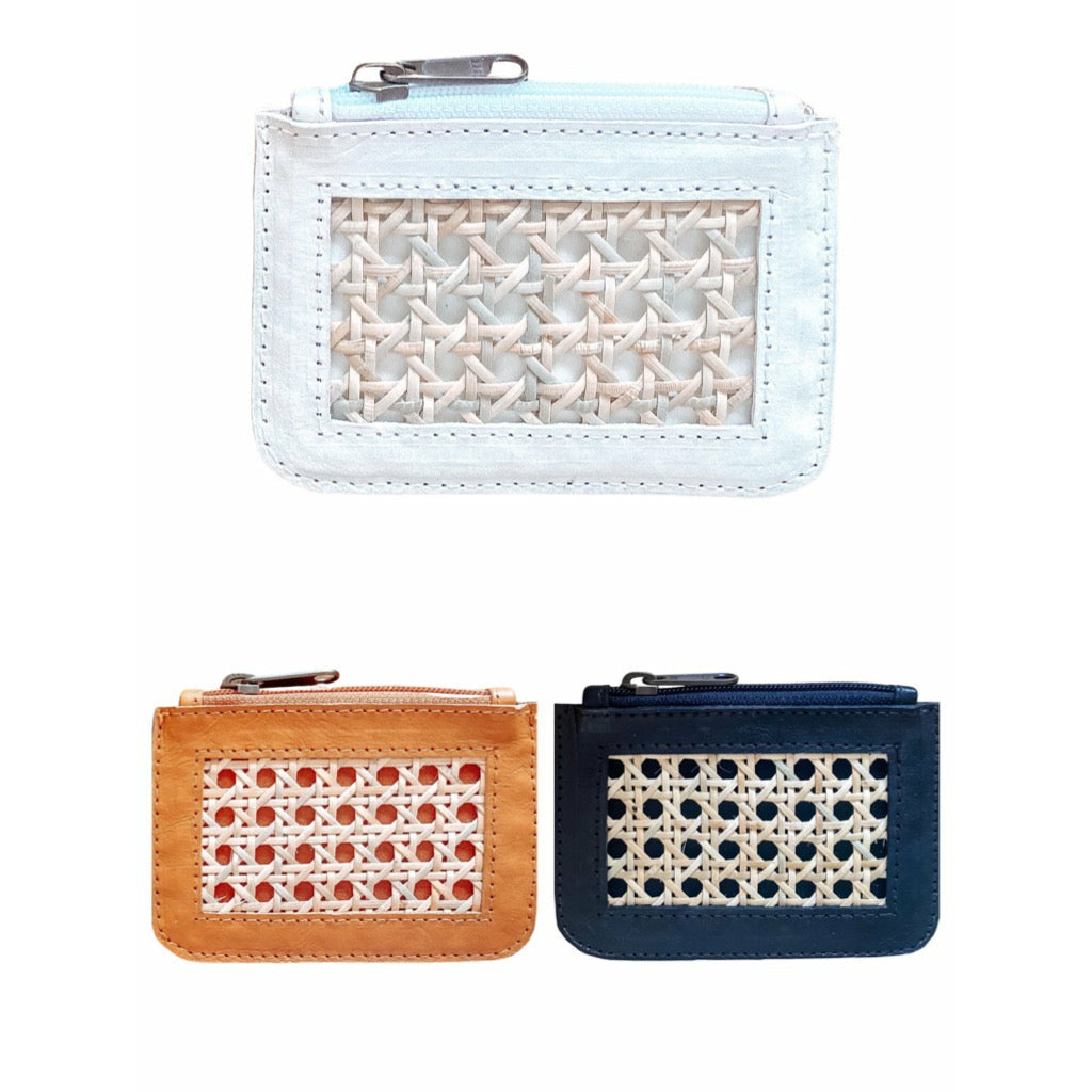 Rose Rattan Coin Purse - That Rattan Pop