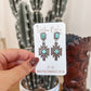 Turquoise Aztec Stone Earrings - That Rattan Shop