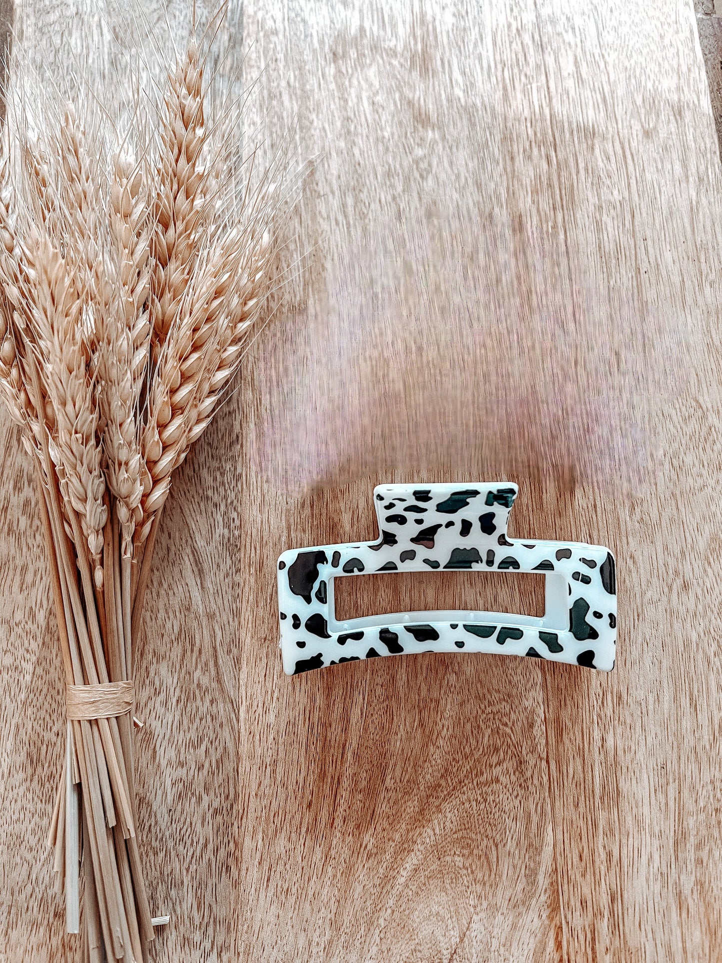 Cow Pattern Hair Claw - The Western Boho Co